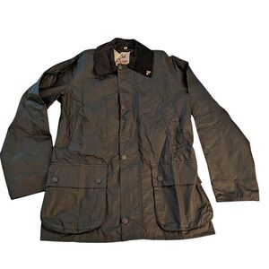 Unisex John Partridge Landowner Waxed Barn Cotton Jacket Black 4oz Small NEW